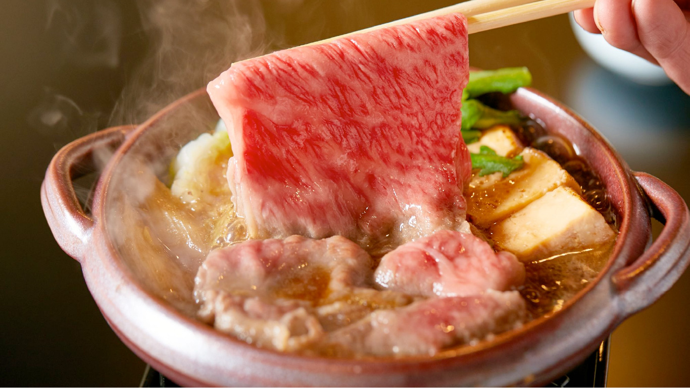 ご接待・ご会食に最適【一人ひと鍋】松阪牛すき焼きとズワイ蟹ご飯3月・4月限定販売